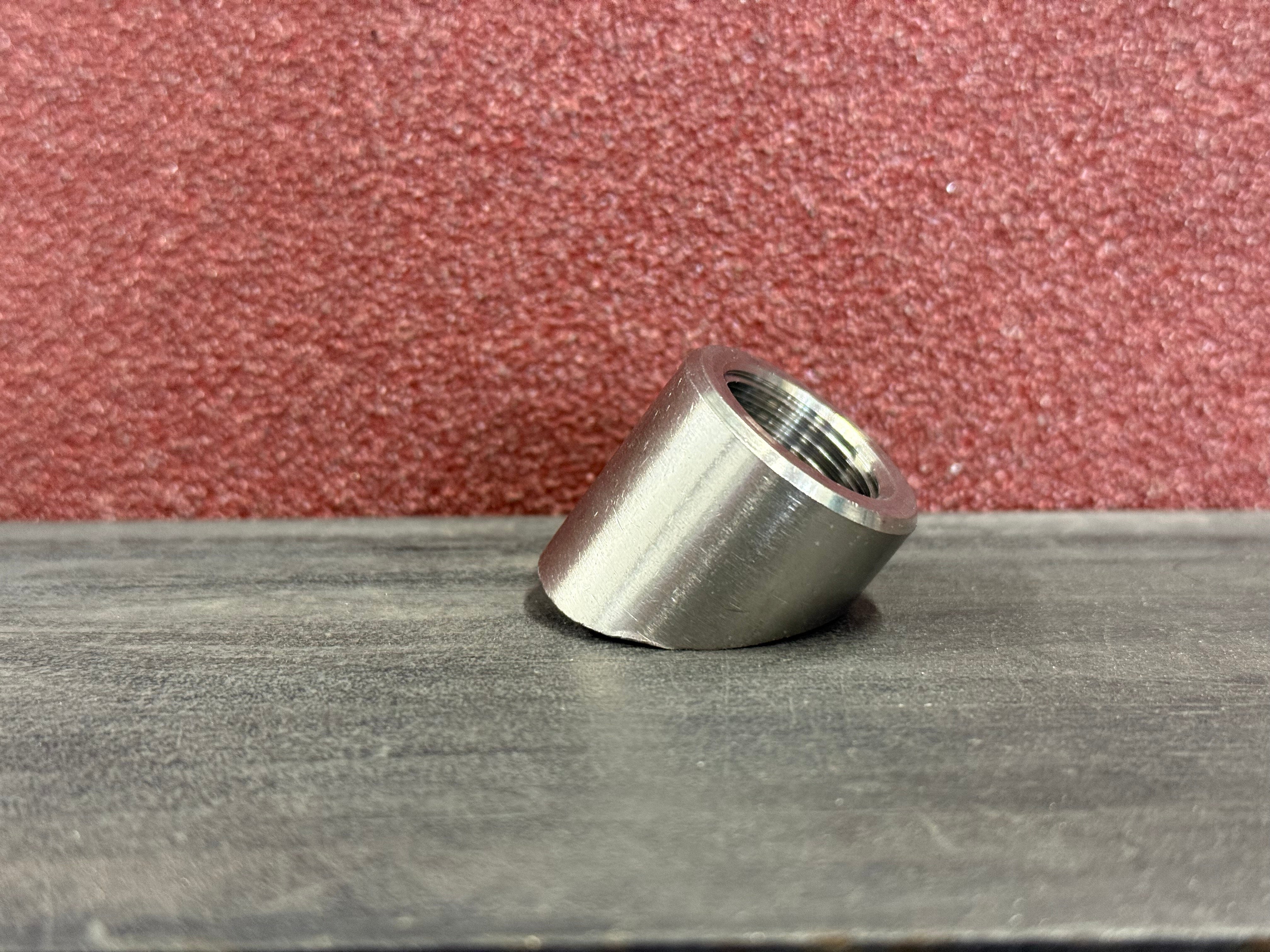 Bungs SS304 O2 Sensor Bung Angled Type M18x1.5 (2.75" - 5" Dia Tube)